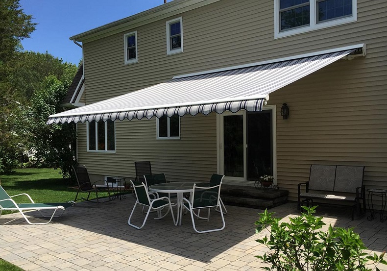 A Sunesta Retractable Awning is the perfect addition to a patio and can make your patio up to 15 degrees cooler.
