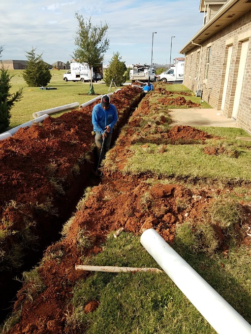 Rain Guard is the best underground drain company & installer in OKC and is ready to install your underground drain today.