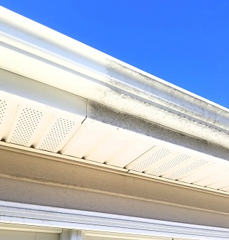 Tiger striping on gutters is caused by water runoff that has picked up contaminates but tiger striping is easily cleaned.